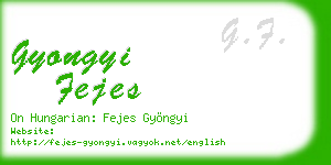 gyongyi fejes business card