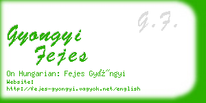 gyongyi fejes business card